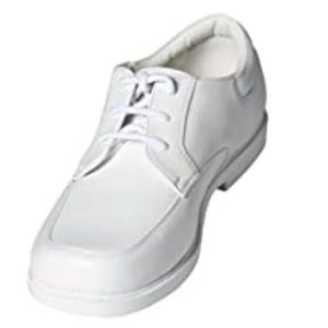 Boys White Lace Up Square Toe Dress Shoes